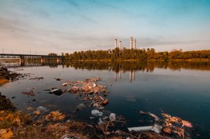 industrial water pollution photo or illustration for drinking water article