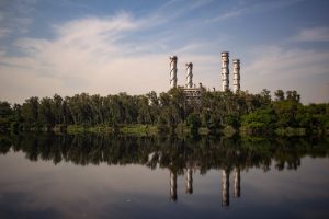 industrial water pollution photo or illustration for drinking water article