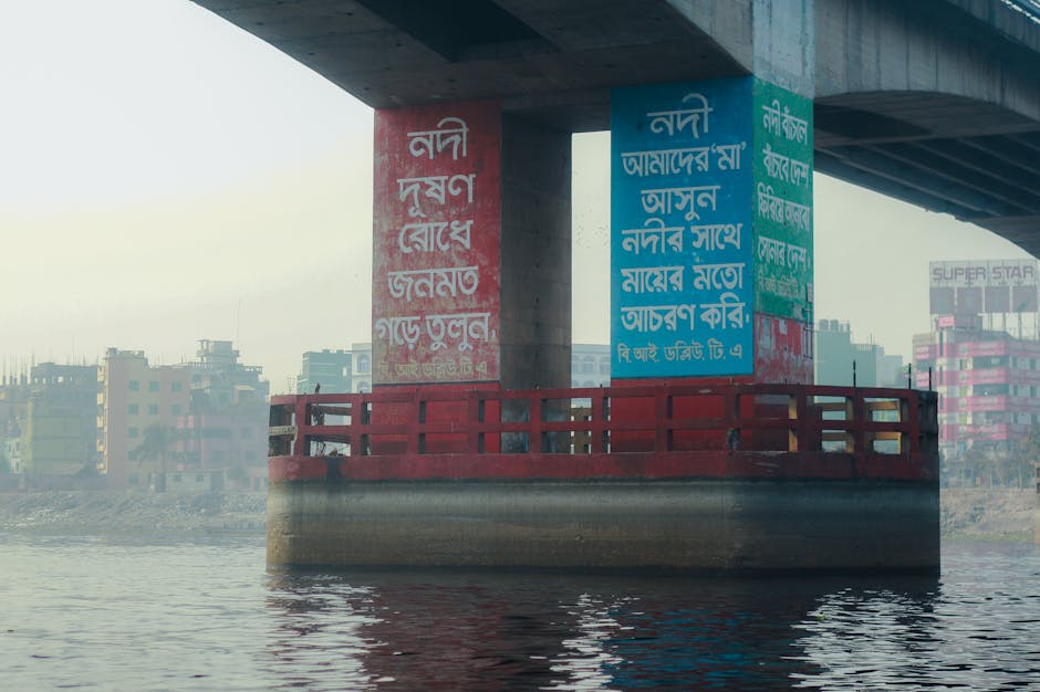 industrial water pollution photo or illustration for drinking water article