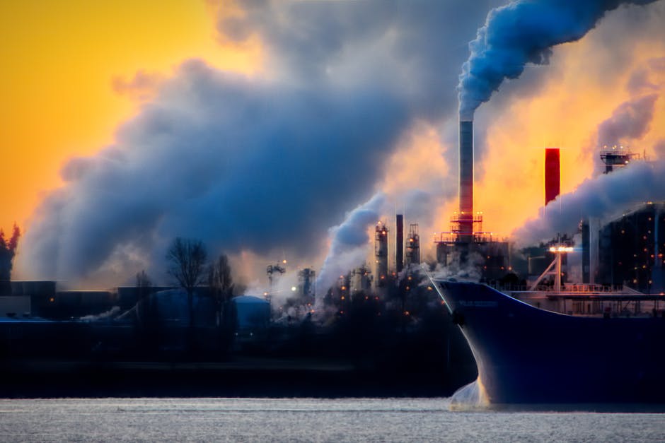 industrial water pollution photo or illustration for drinking water article