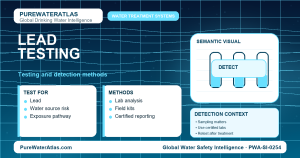 Lead testing infographic showing detection methods