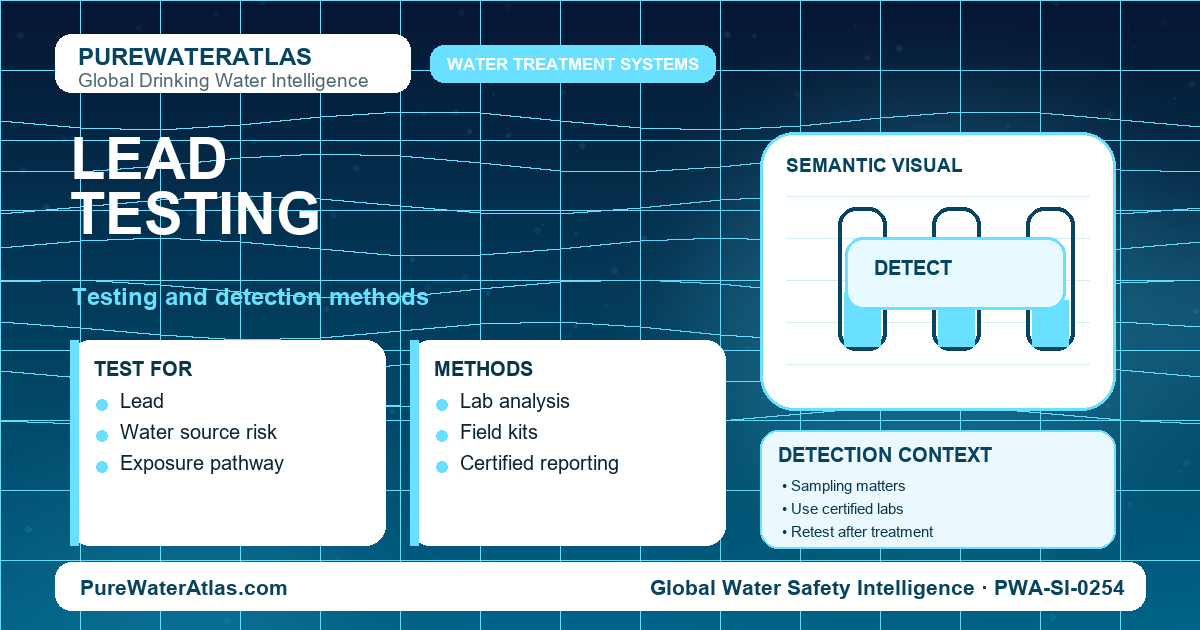 Lead testing infographic showing detection methods