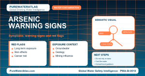 Arsenic warning signs infographic showing symptoms