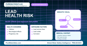 Lead health risk infographic showing exposure pathways