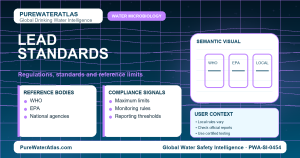 Lead standards infographic showing reference limits