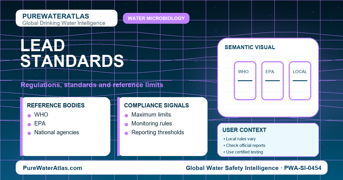 Lead standards infographic showing reference limits