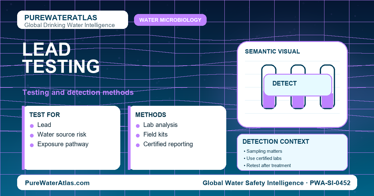 Lead testing infographic showing detection methods