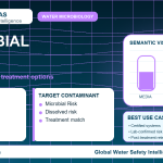 Chloramine removal infographic showing filtration options