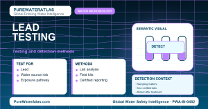 Lead testing infographic showing detection methods