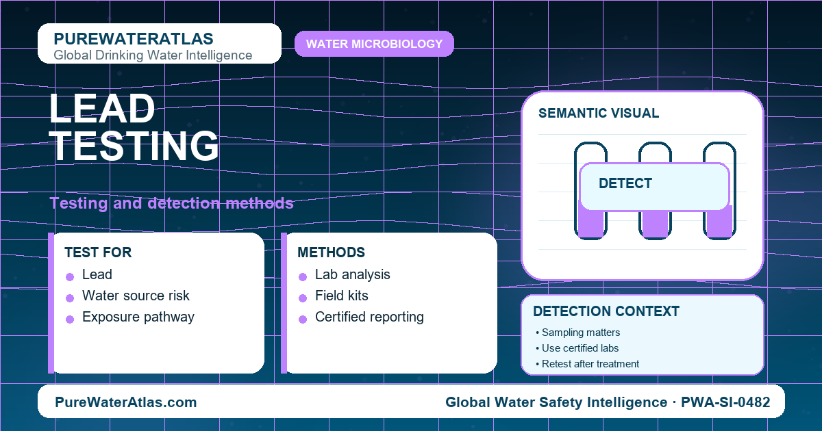 Lead testing infographic showing detection methods