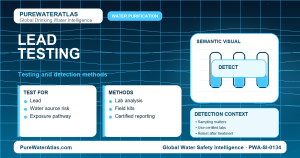 Lead testing infographic showing detection methods