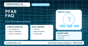 PFAS FAQ infographic showing common questions