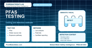 PFAS testing infographic showing detection methods