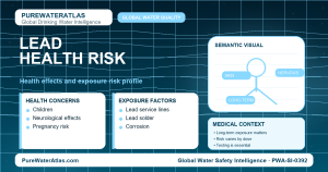 Lead health risk infographic showing exposure pathways