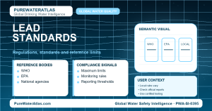 Lead standards infographic showing reference limits