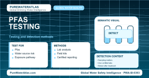 PFAS testing infographic showing detection methods