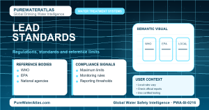 Lead standards infographic showing reference limits