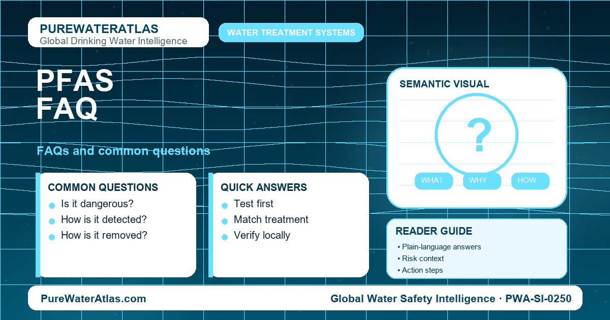 PFAS FAQ infographic showing common questions