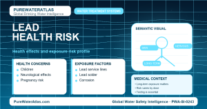 Lead health risk infographic showing exposure pathways