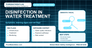 Chloramine warning signs infographic showing symptoms