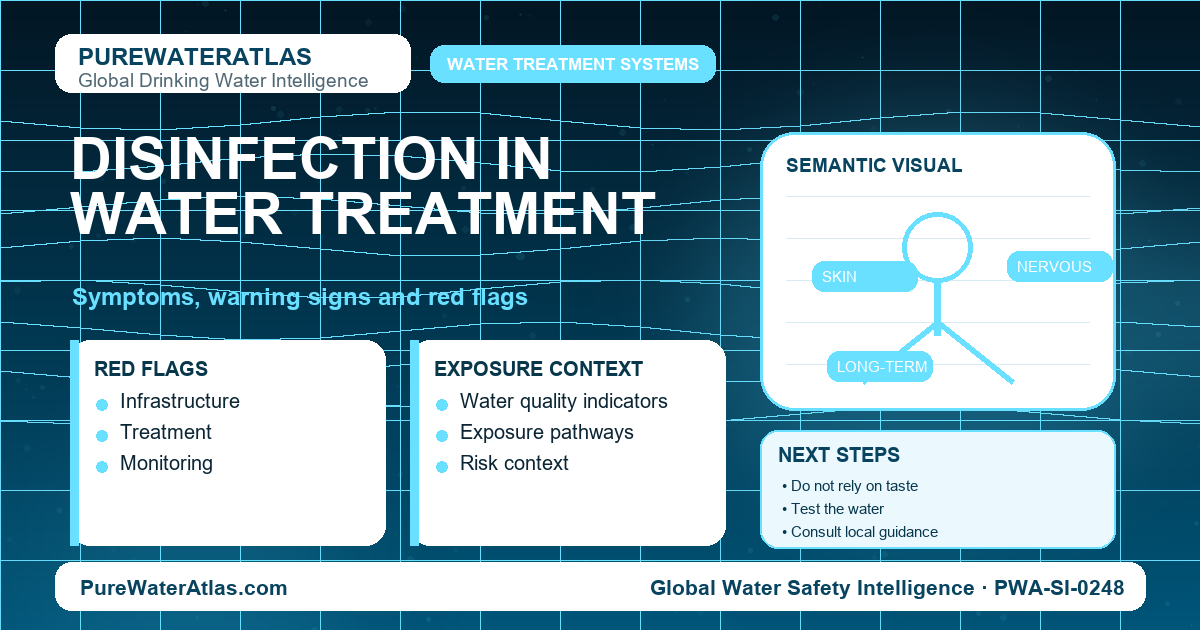 Chloramine warning signs infographic showing symptoms
