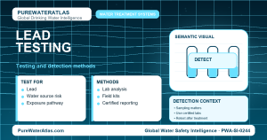 Lead testing infographic showing detection methods
