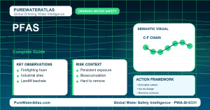 PFAS drinking water guide infographic showing key risks