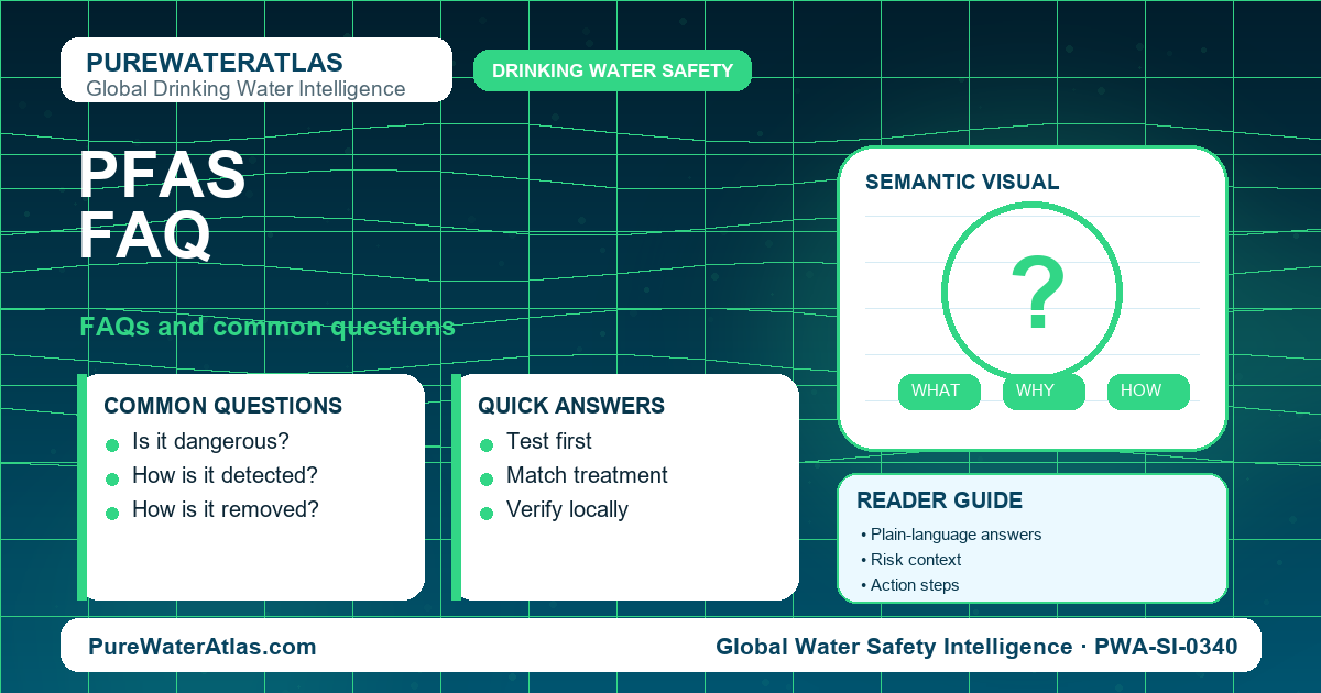PFAS FAQ infographic showing common questions