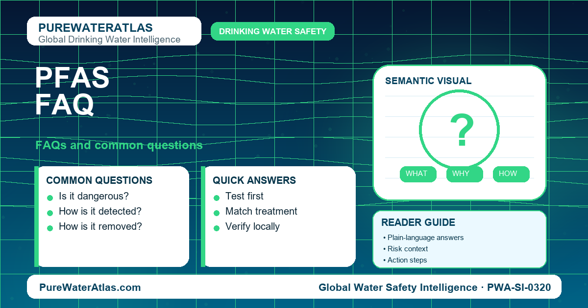 PFAS FAQ infographic showing common questions