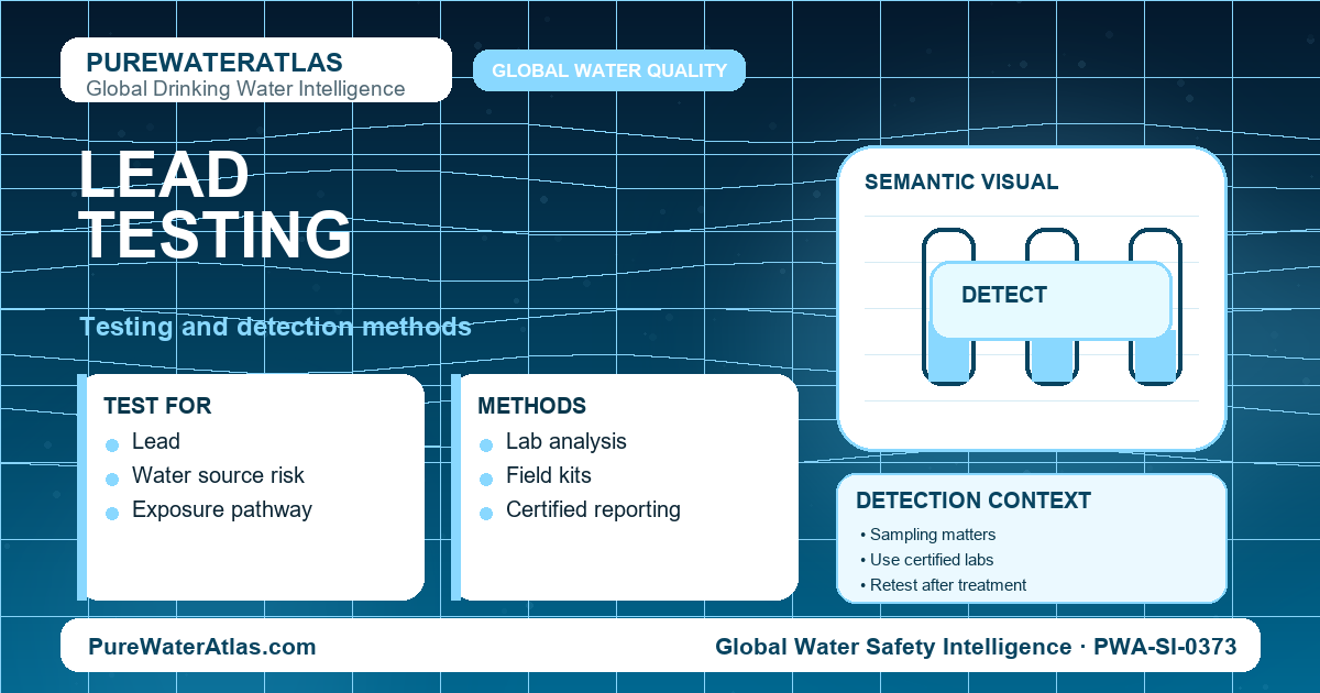 Lead testing infographic showing detection methods