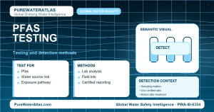 PFAS testing infographic showing detection methods