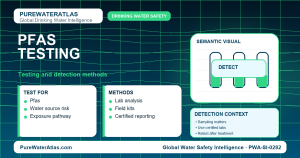 PFAS testing infographic showing detection methods