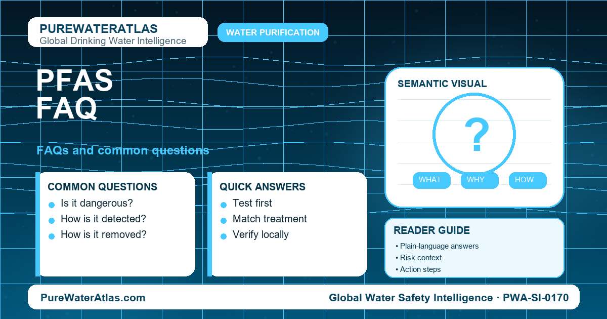PFAS FAQ infographic showing common questions
