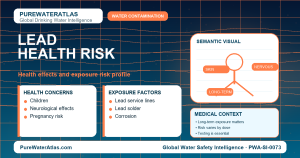 Lead health risk infographic showing exposure pathways