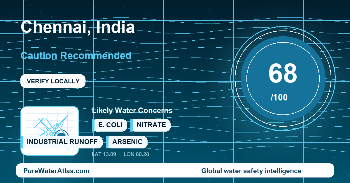 Water safety profile for Chennai