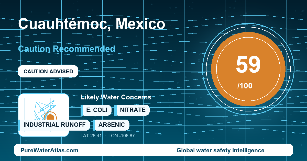 Water safety profile for Cuauhtémoc