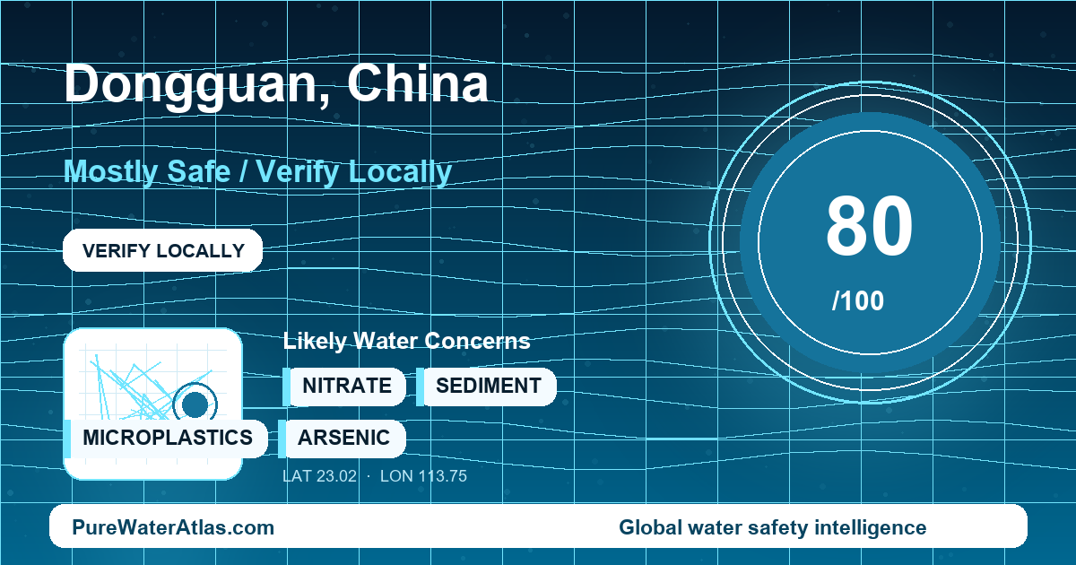 Water safety profile for Dongguan