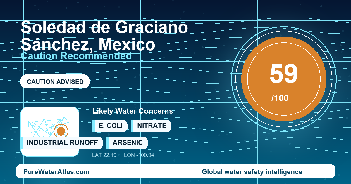 Water safety profile for Soledad de Graciano Sánchez
