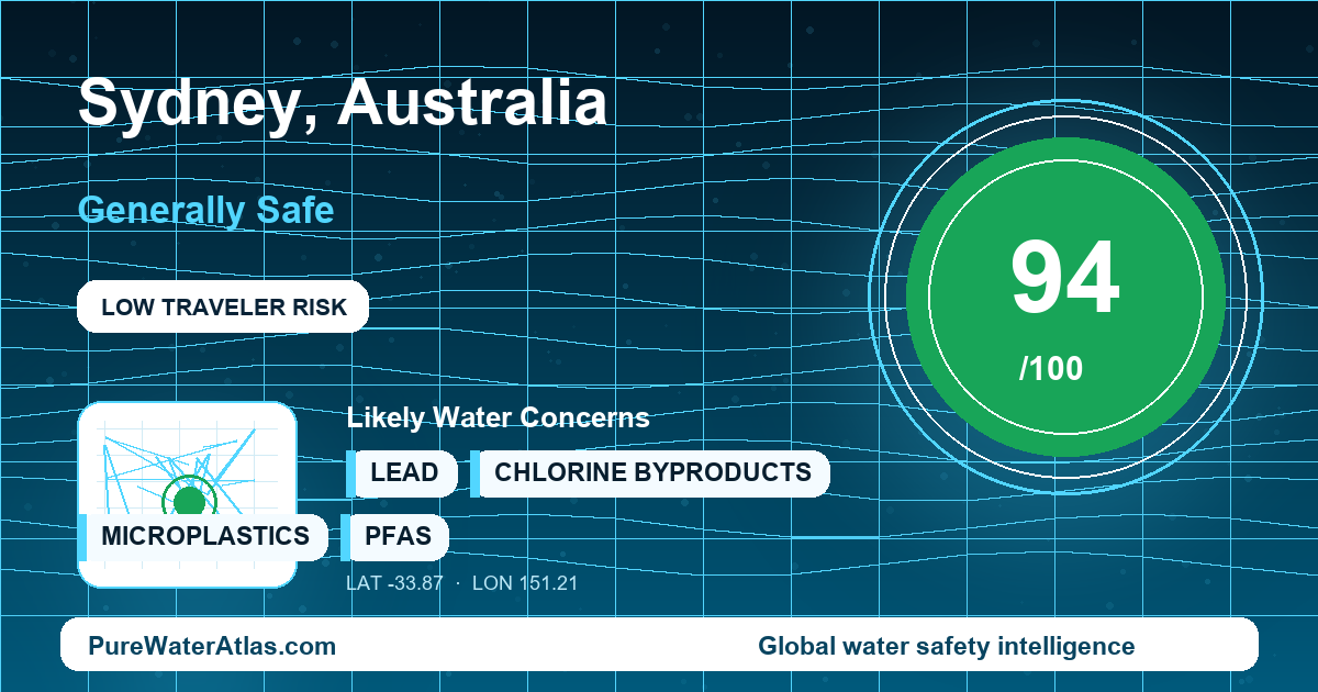 Water safety profile for Sydney