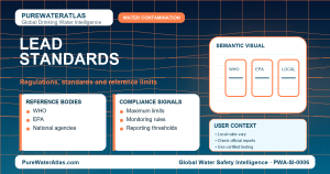 Lead standards infographic showing reference limits