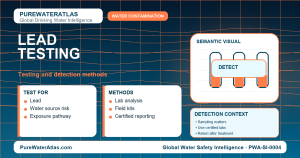 Lead testing infographic showing detection methods