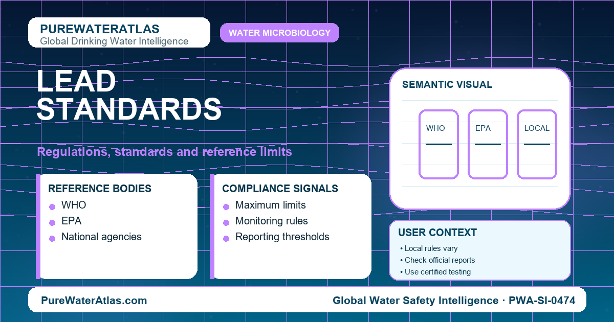 Lead standards infographic showing reference limits
