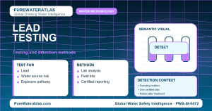 Lead testing infographic showing detection methods