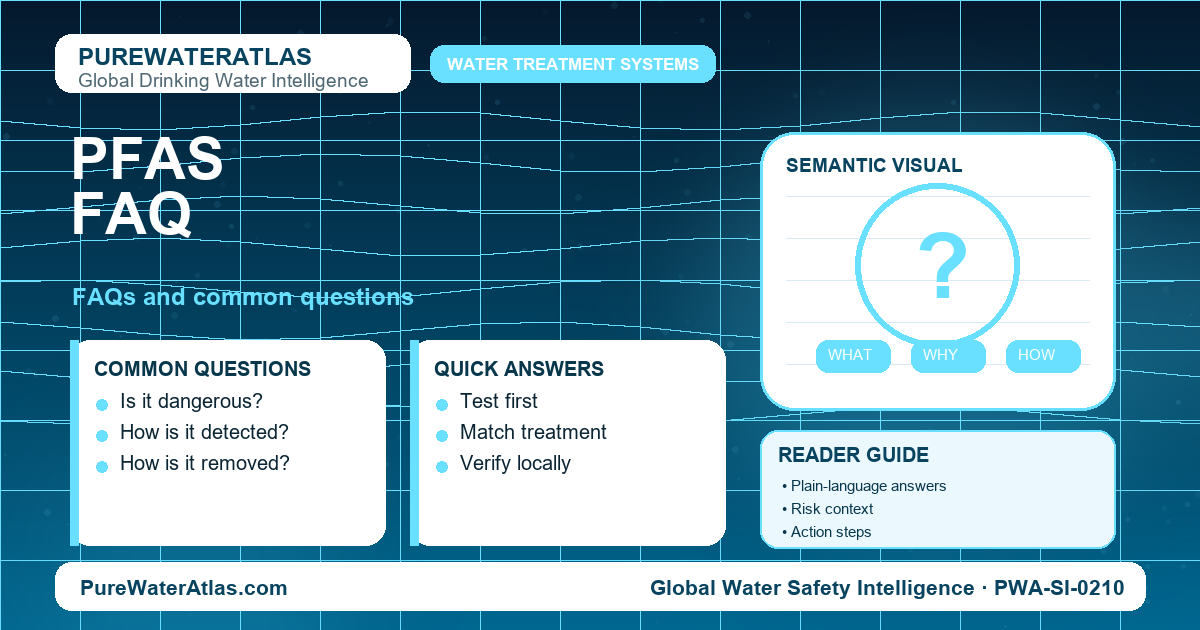 PFAS FAQ infographic showing common questions