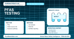 PFAS testing infographic showing detection methods