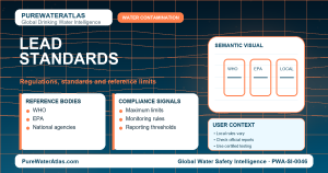 Lead standards infographic showing reference limits