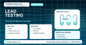 Lead testing infographic showing detection methods