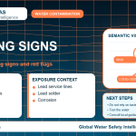 Lead warning signs infographic showing symptoms