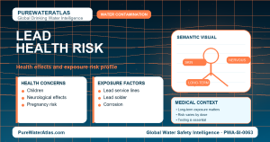 Lead health risk infographic showing exposure pathways
