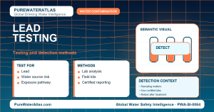 Lead testing infographic showing detection methods